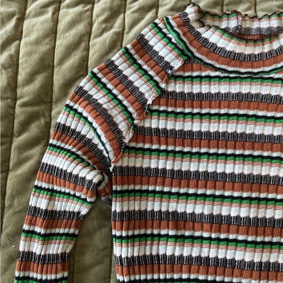 Free People Multi Long Sleeve Knit Crop Top - Picture 3 of 6